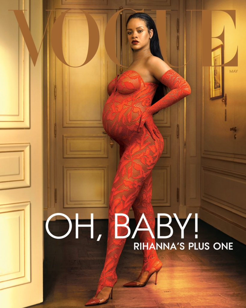 Rihanna shows stunning bare bump photos in Vogue cover shoot