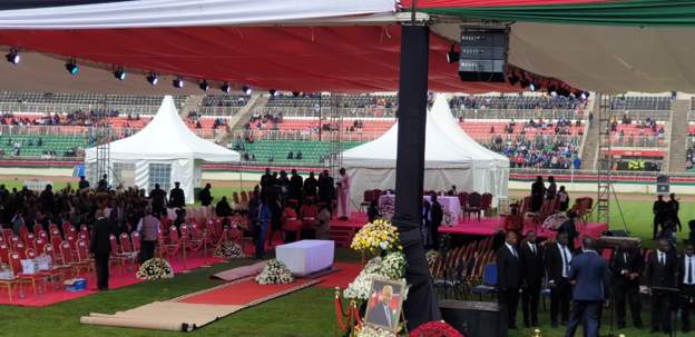 Former Kenyan President, Mwai Kibaki's funeral service underway