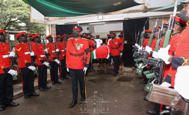 Former Kenyan President, Mwai Kibaki's funeral service underway