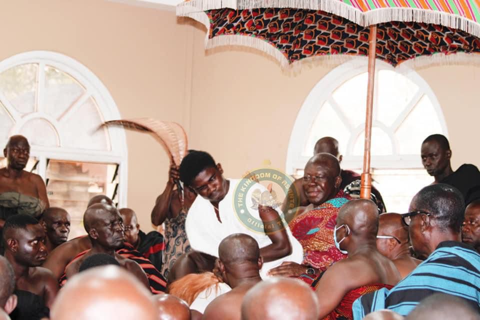New Taa Toa Komfour pays courtesy call on Otumfuo Osei Tutu II at Manhyia Palace