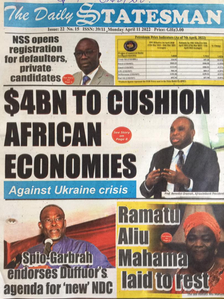 Today's front pages: Monday, April 11, 2022