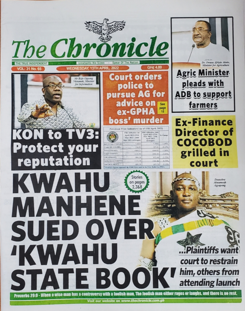 Today's front pages: Wednesday, April 13, 2022