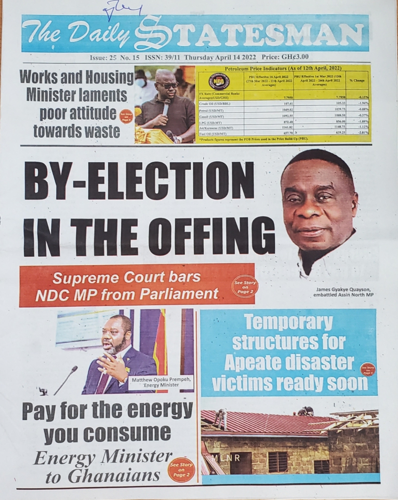 Today's front pages: Thursday, April 14, 2022