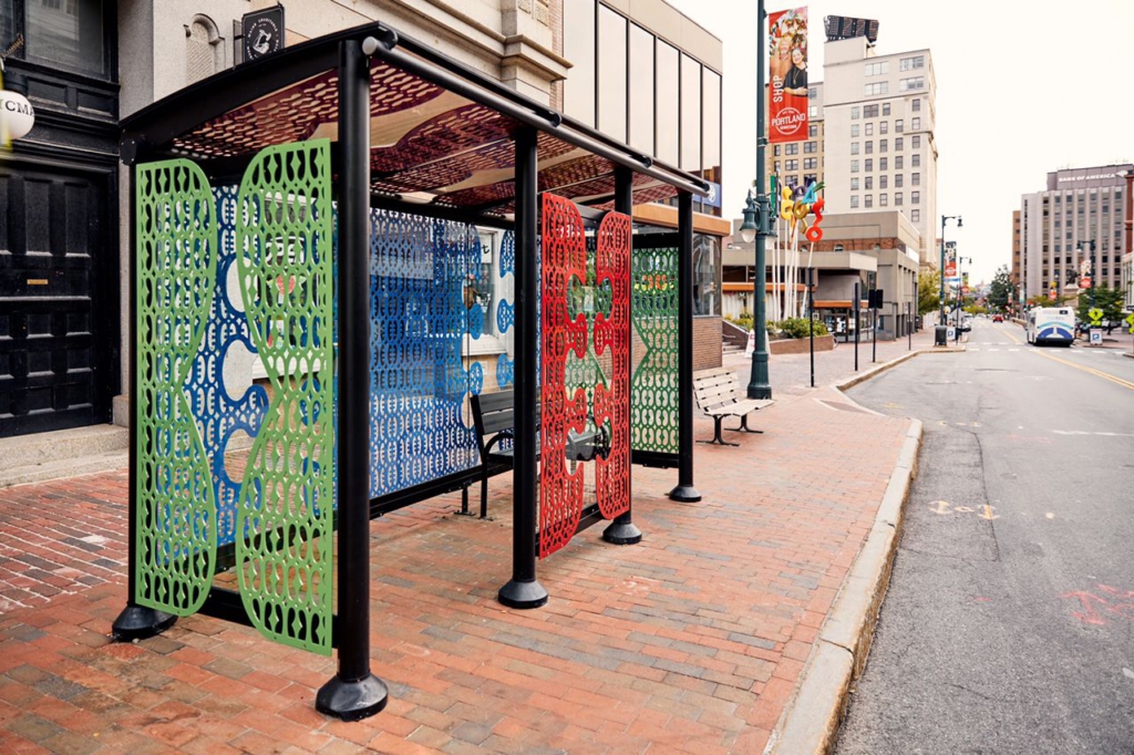  Ghana's Adinkra Symbols Used To Re-designs US Bus Shelters 