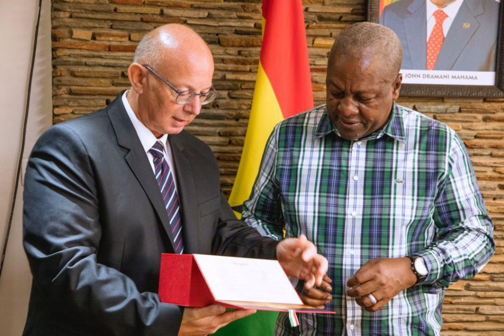 John Mahama receives new Hungarian ambassador to Ghana