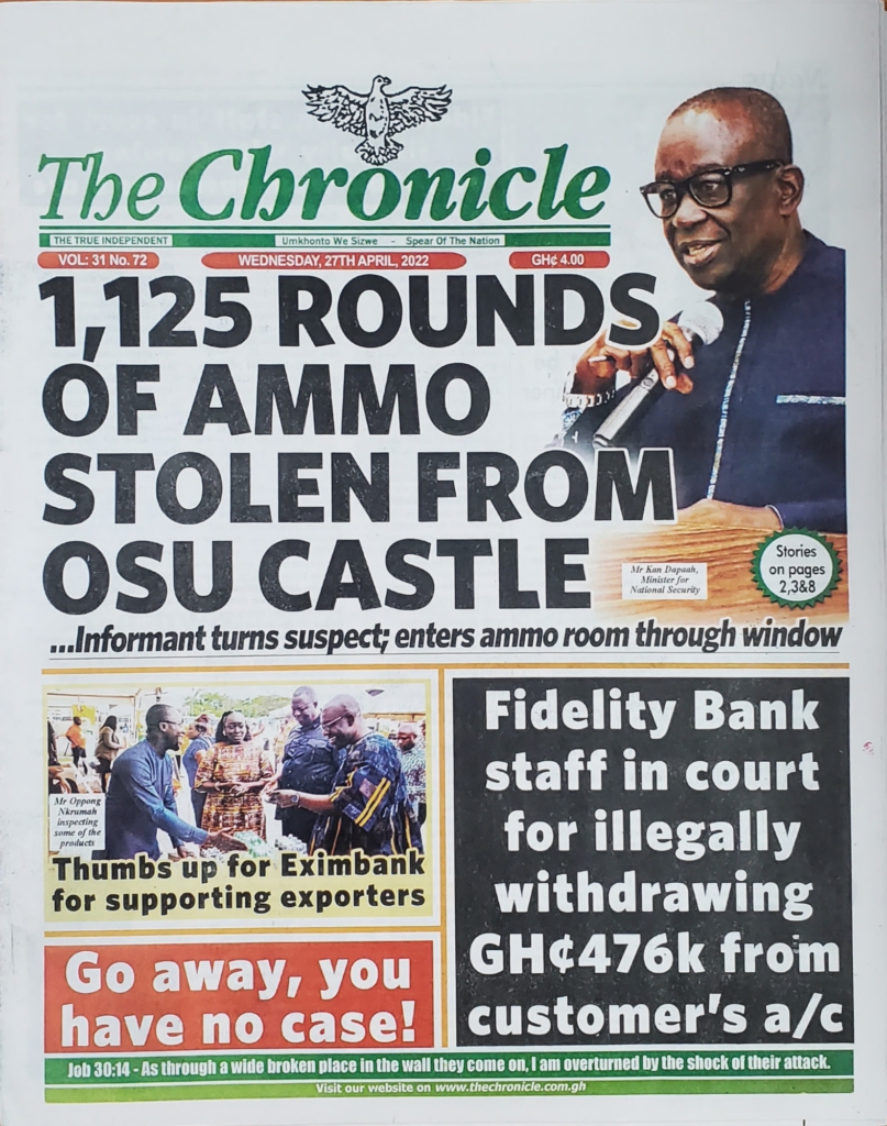 Today's front pages: Wednesday, April 27, 2022