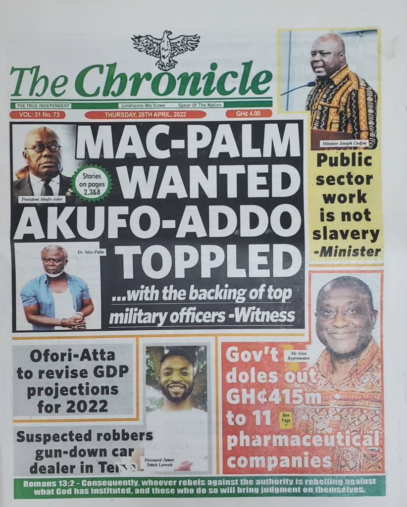 Today's front pages: Thursday, April 28, 2022
