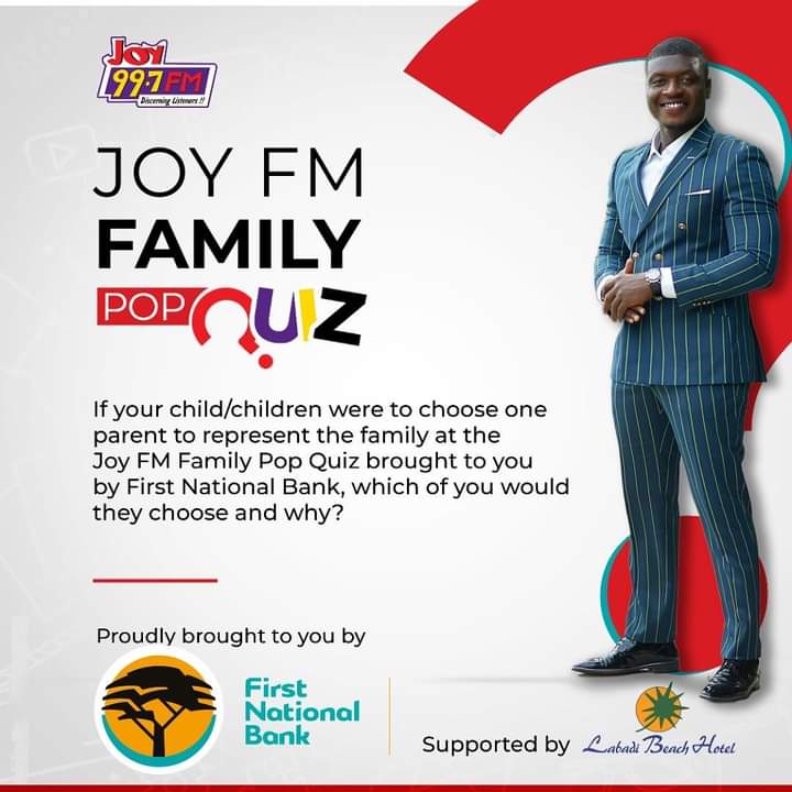First National Bank are proud sponsors of Joy FM Family Pop Quiz