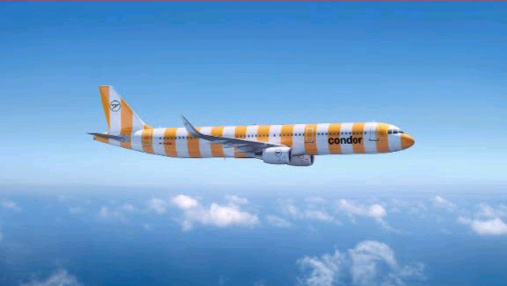 German airline unveils candy-striped aircraft