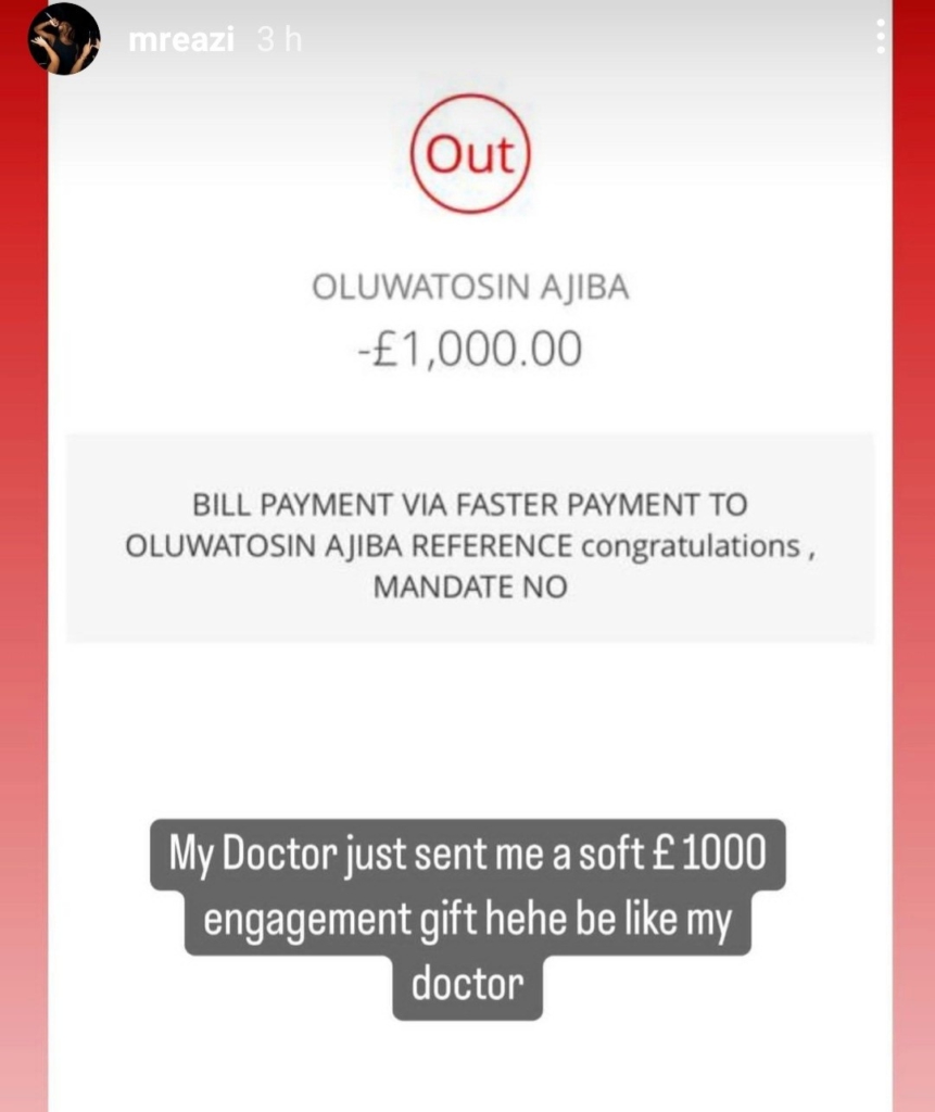 Mr Eazi gets £1,000 engagement gift