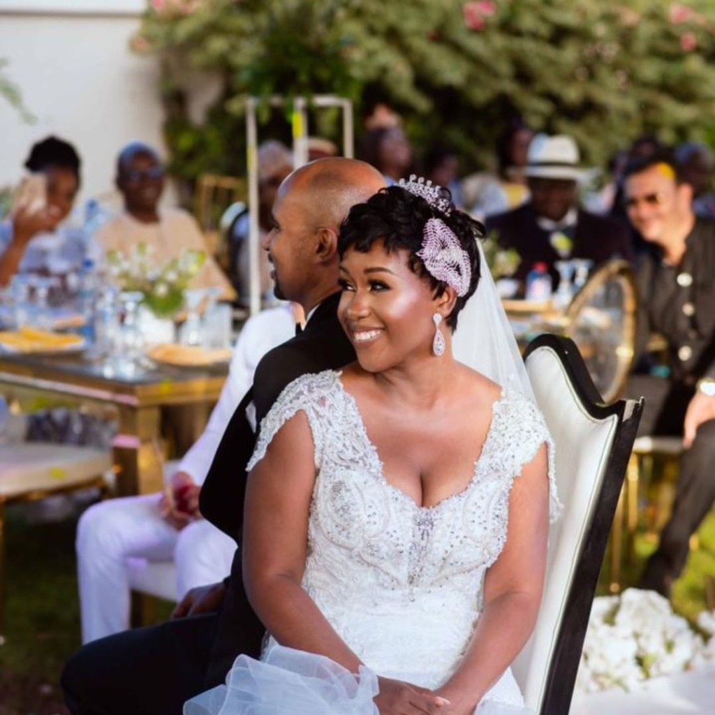 Check out Amanda Clinton's white wedding