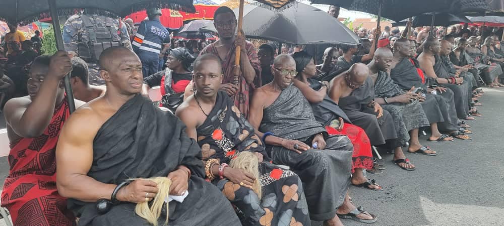 Photos: Akufo-Addo, Bawumia, Kufour, others join residents of Koforidua to mourn Daasebre Oti Boateng