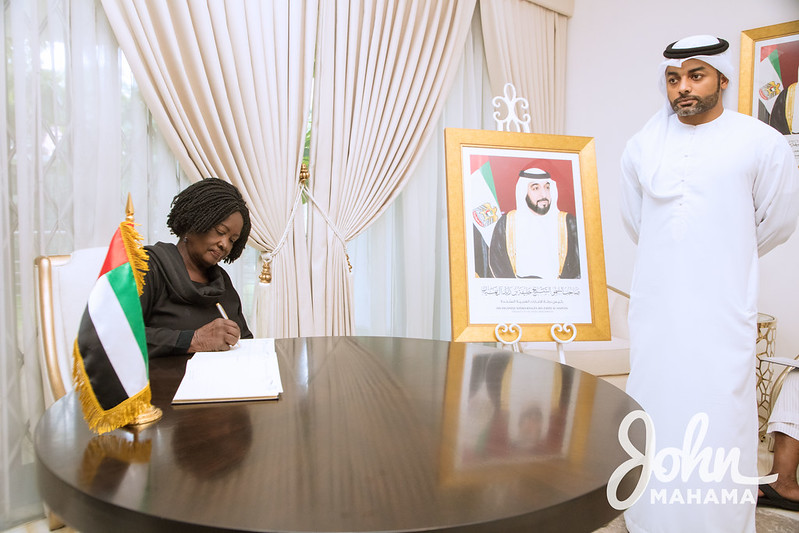 Mahama, NDC sign book of condolence for former Dubai president