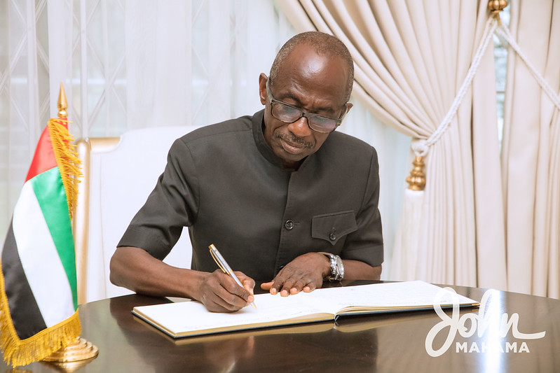 Mahama, NDC sign book of condolence for former Dubai president