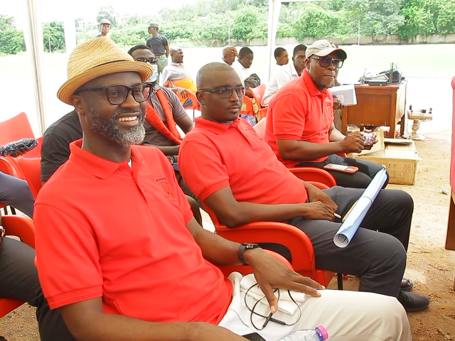 Mfantsipim Old Boys cut sod to construct tartan tracks as part of Kwabotwe Centre for Sports Excellence