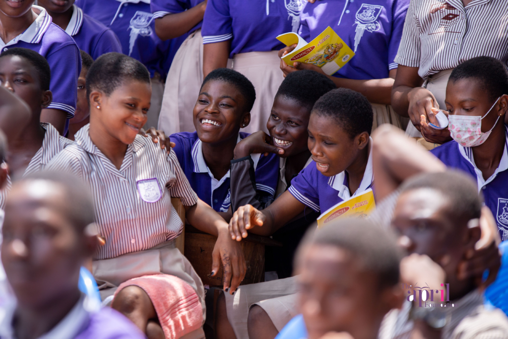 Naa Ashorkor, 2 others donate sanitary pads to school girls on Menstrual Hygiene Day