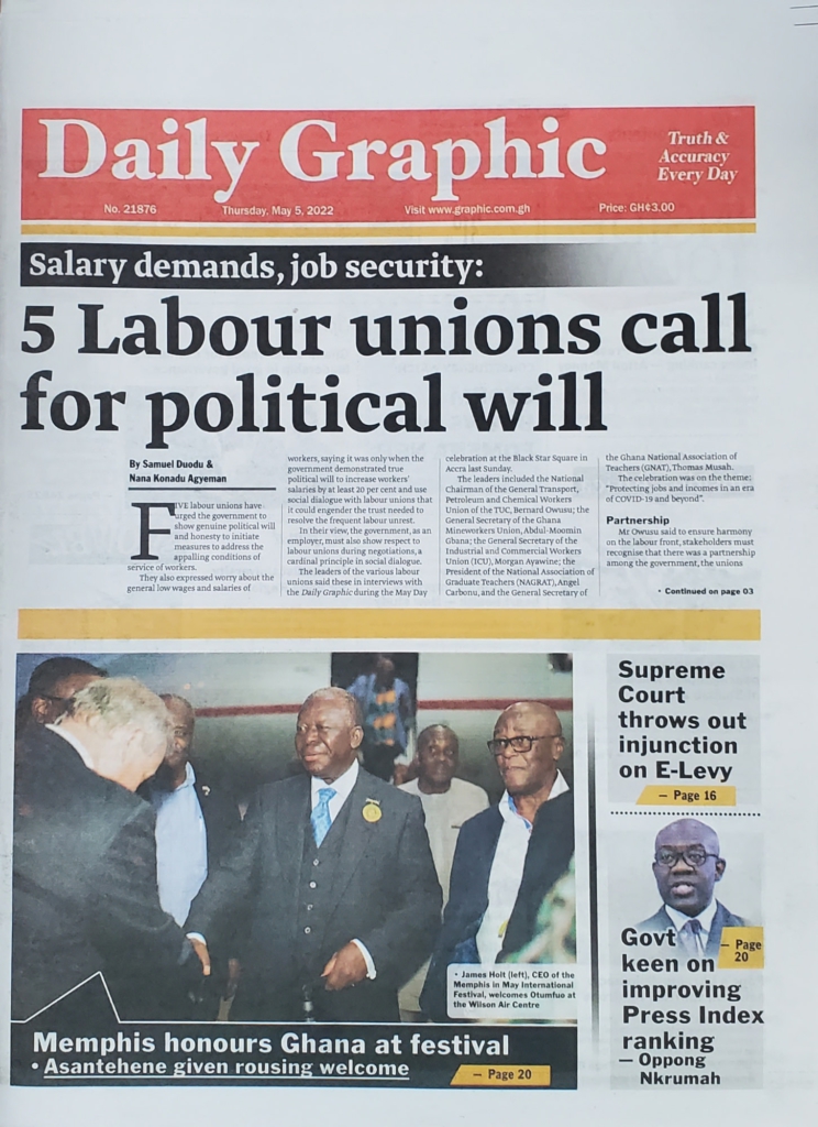 Today's front pages: Thursday, May 5, 2022 Today's front pages: Thursday, May 5, 2022