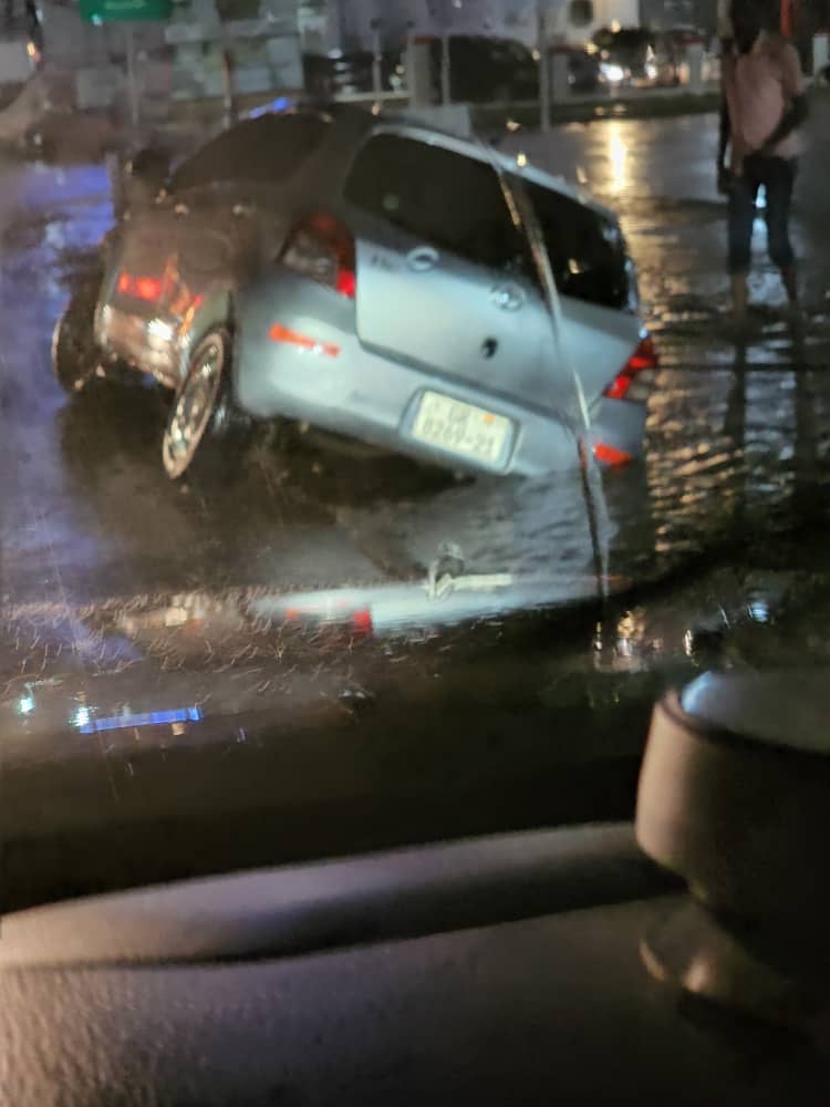 Parts of Accra flooded during Saturday's rains