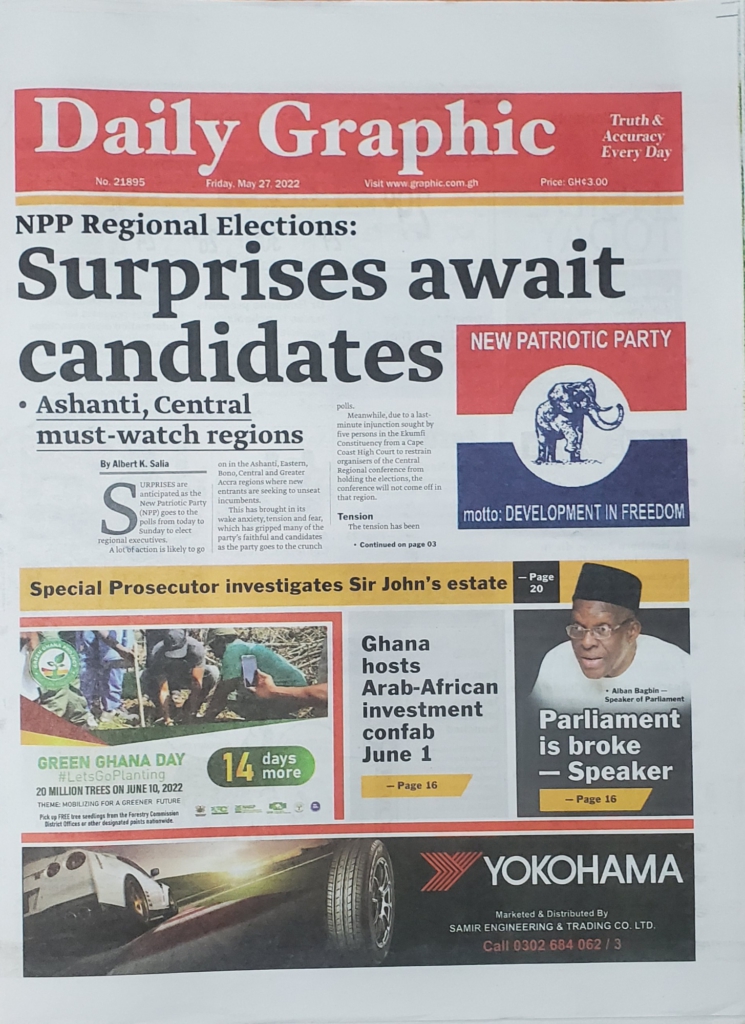 Today's front pages: Friday, May 27, 2022 Today's front pages: Friday, May 27, 2022
