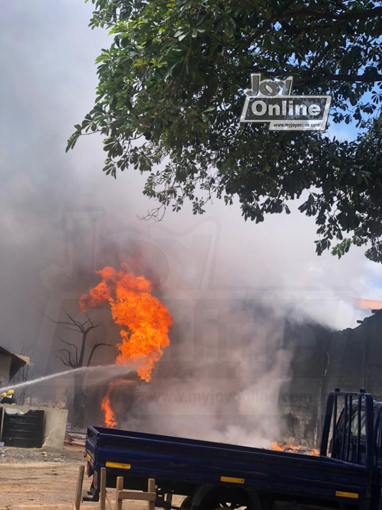 3 injured, two cars burnt in gas explosion at Kumasi Shoe Factory