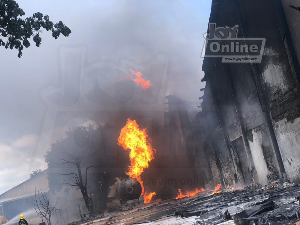 3 injured, two cars burnt in gas explosion at Kumasi Shoe Factory