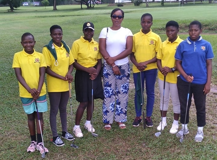 Young lady golfers in Kumasi get mentorship from National Golf Champions