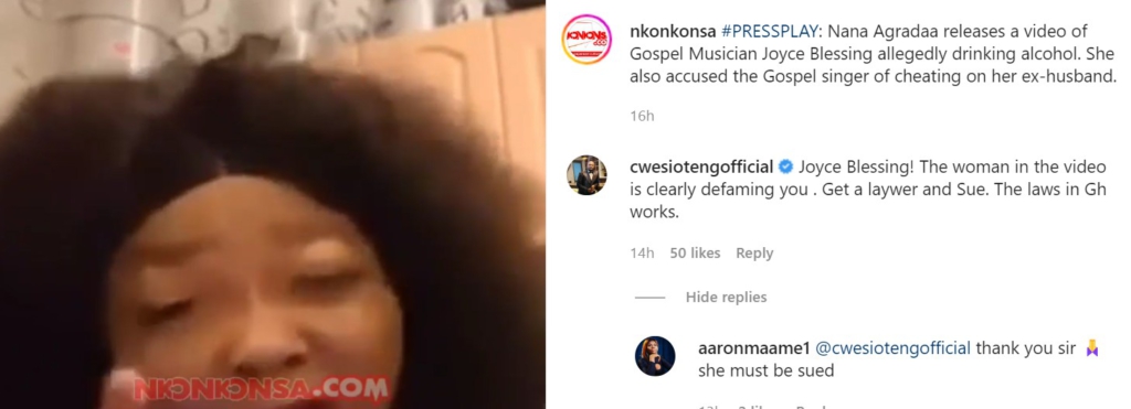 'Get a lawyer and sue' - Cwesi Oteng tells Joyce Blessing after 'drunk' video goes viral