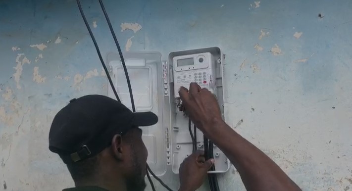 ECG transformer in flames after power was restored to Somanya