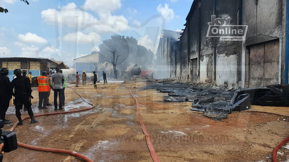 3 injured, two cars burnt in gas explosion at Kumasi Shoe Factory