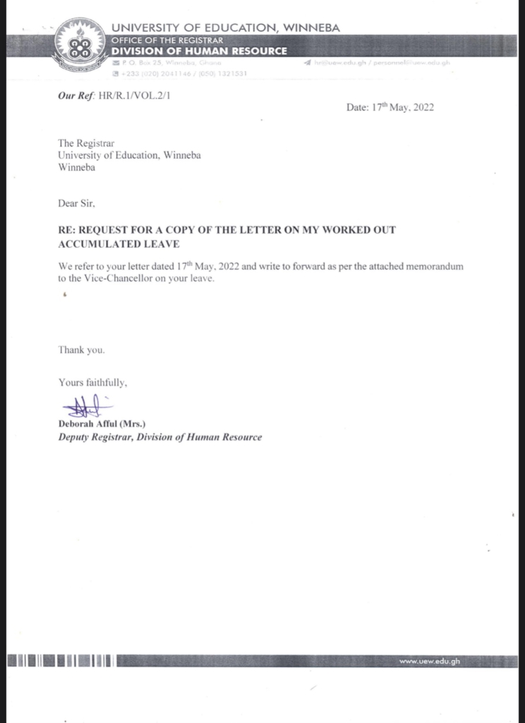 Effutu Municipal Assembly prevails on UEW Registrar to go on leave to maintain peace and order