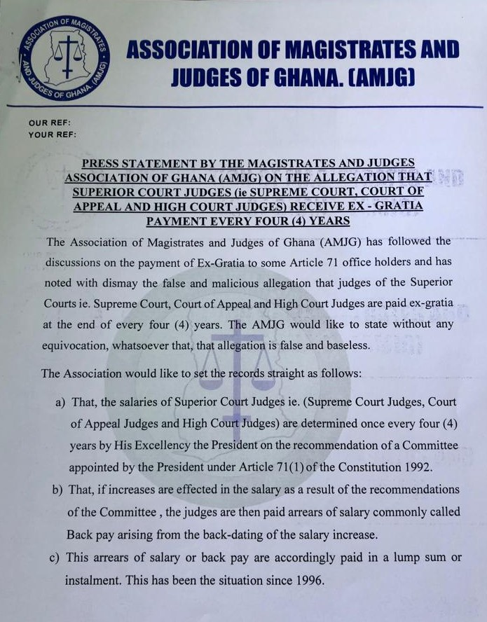 We don't receive ex-gratia - Judges and Magistrates