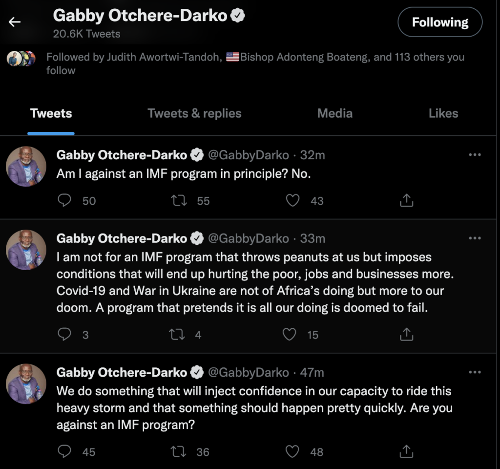 E-levy has failed to live up to government's expectation - Gabby Otchere-Darko