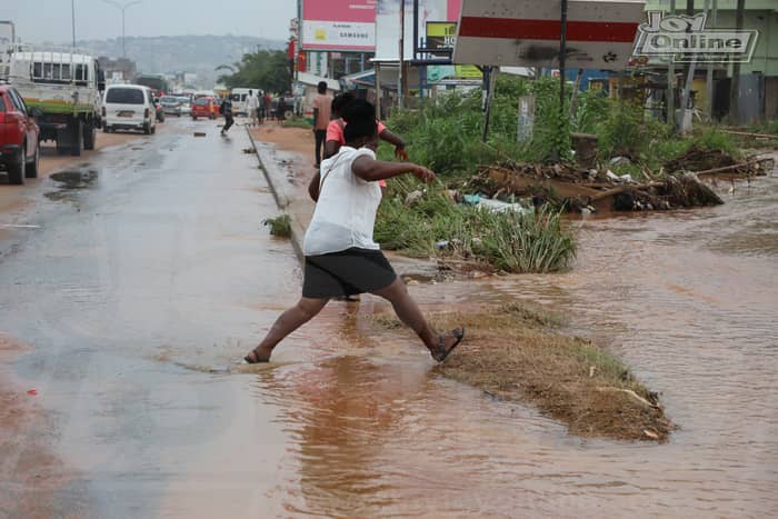 Users of Accra-Kasoa road call for permanent solution to traffic congestion caused by flooding around the Old Barrier