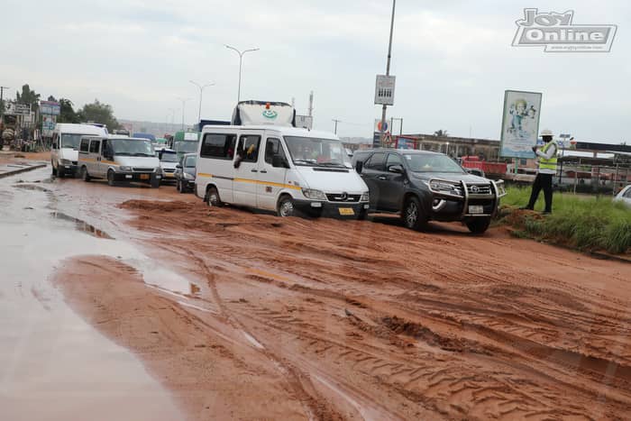 Users of Accra-Kasoa road call for permanent solution to traffic congestion caused by flooding around the Old Barrier