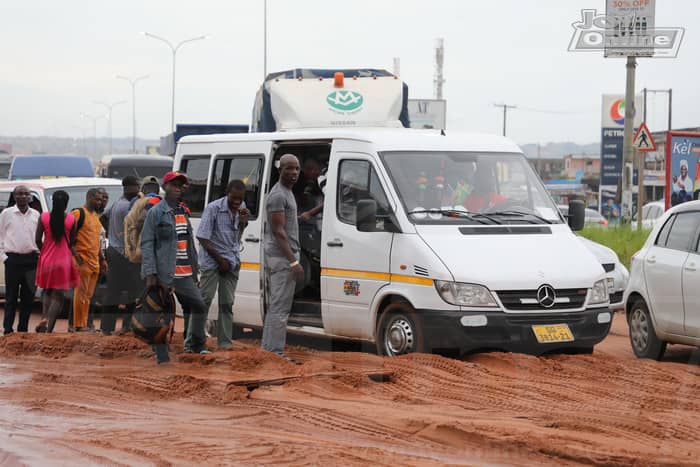 Users of Accra-Kasoa road call for permanent solution to traffic congestion caused by flooding around the Old Barrier
