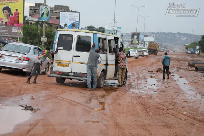 Users of Accra-Kasoa road call for permanent solution to traffic congestion caused by flooding around the Old Barrier