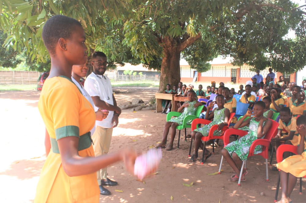 Mawuadek Foundation donates sanitary pads to school girls in Ho West district