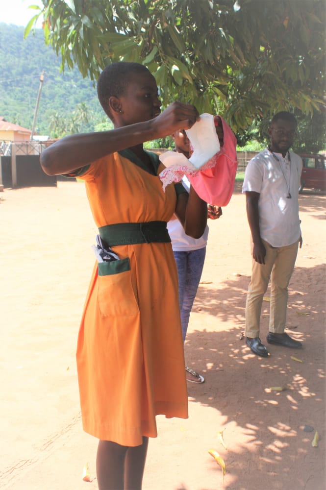 Mawuadek Foundation donates sanitary pads to school girls in Ho West district