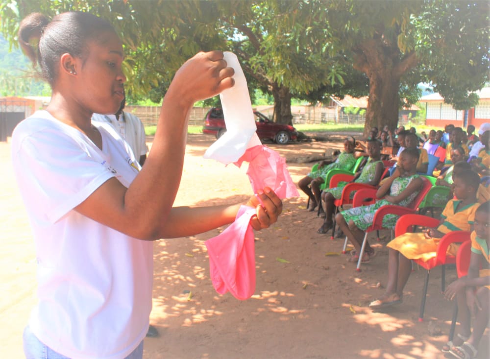 Mawuadek Foundation donates sanitary pads to school girls in Ho West district