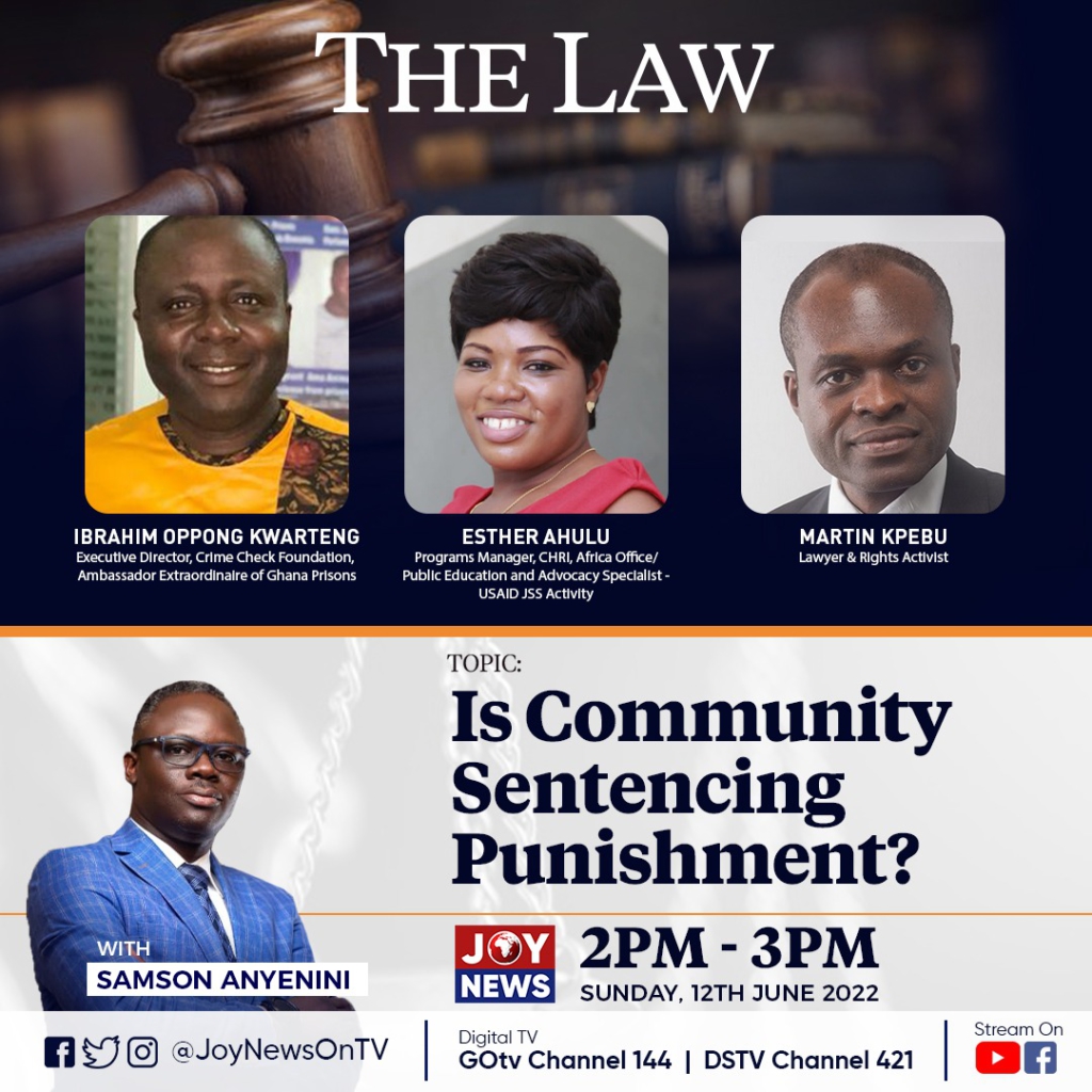 Playback: The Law discusses community sentencing as punishment