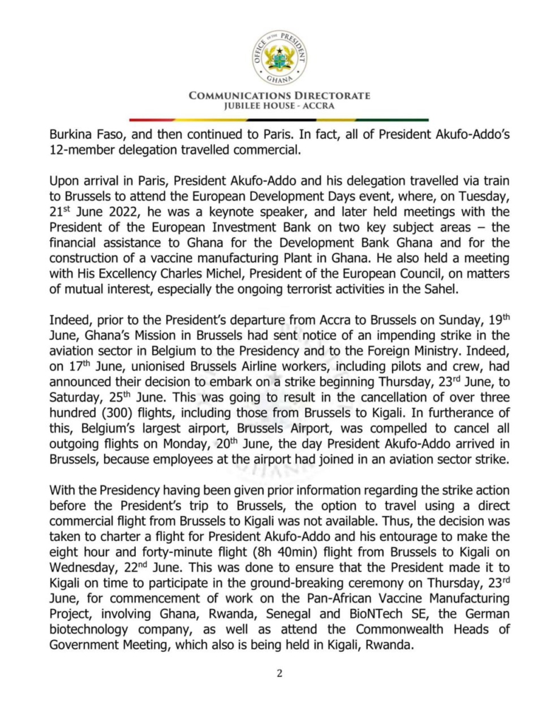 Ablakwa's claim of Akufo-Addo flying 'Luxury Monster' inaccurate - Presidency