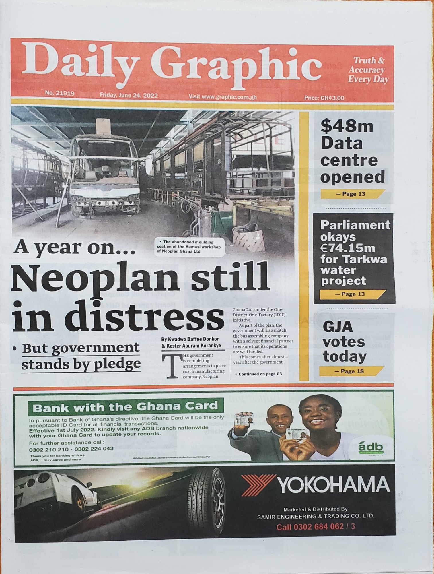 Today's front pages Friday, June 24, 2022