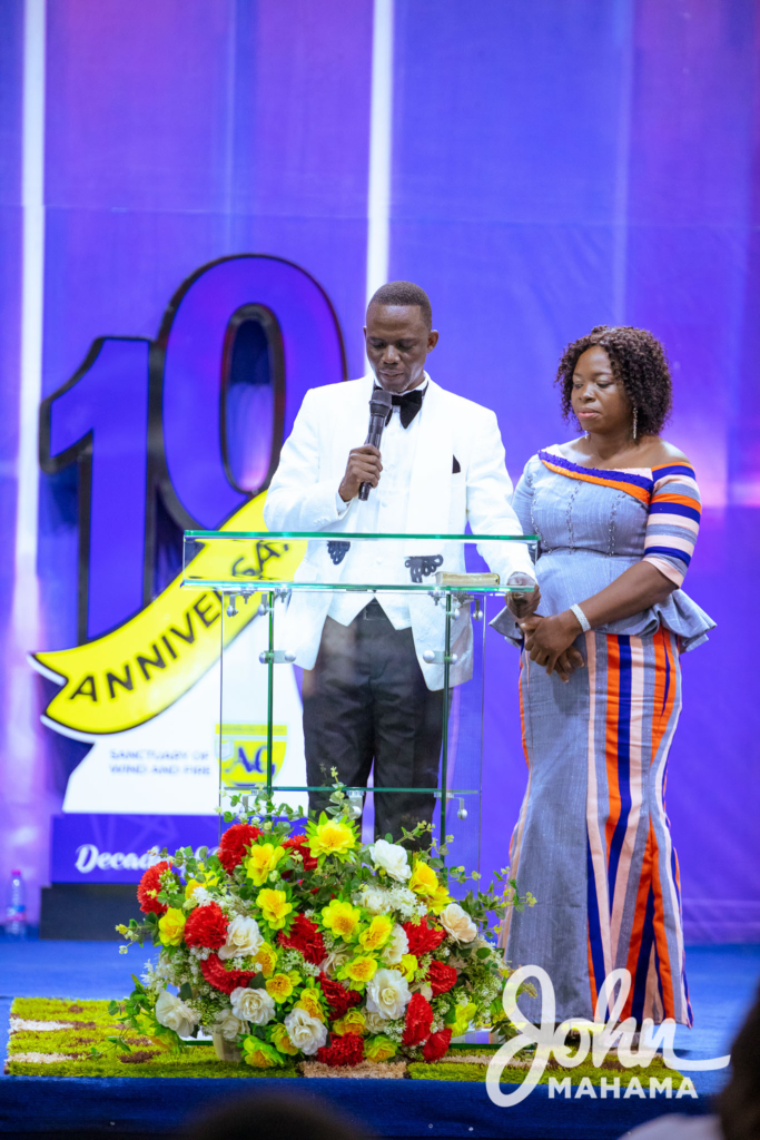 Photos: Mahama at induction service of Regional President of North West Region Assemblies of God Church