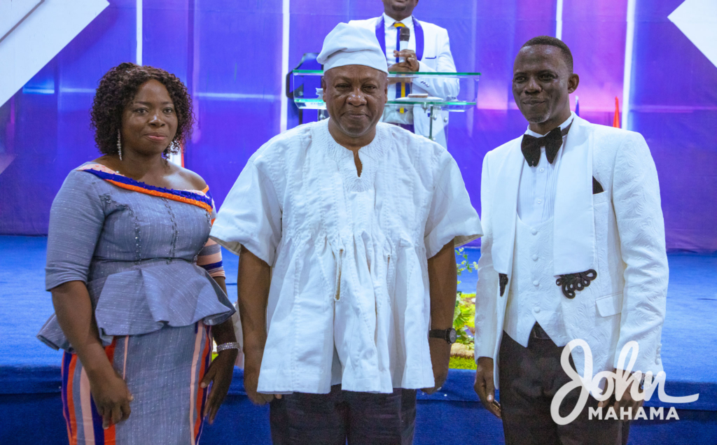 Photos: Mahama at induction service of Regional President of North West Region Assemblies of God Church