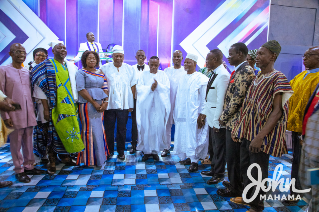 Photos: Mahama at induction service of Regional President of North West Region Assemblies of God Church