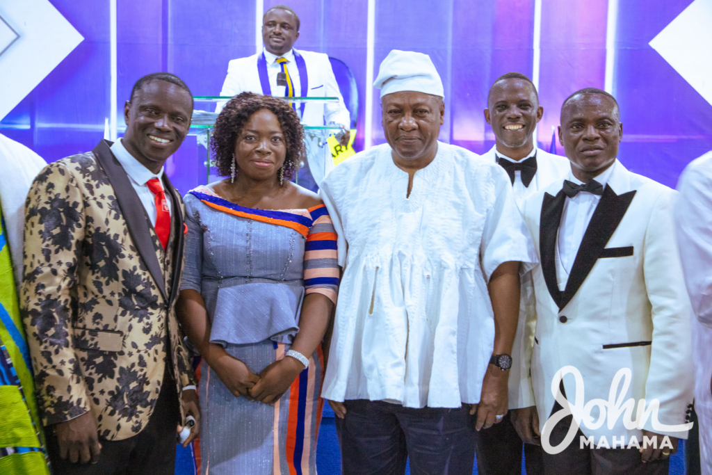 Photos: Mahama at induction service of Regional President of North West Region Assemblies of God Church