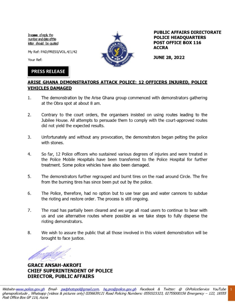 Release all images of 12 injured officers – Mensah Thompson tells Police Release all images of 12 injured officers – Mensah Thompson tells Police