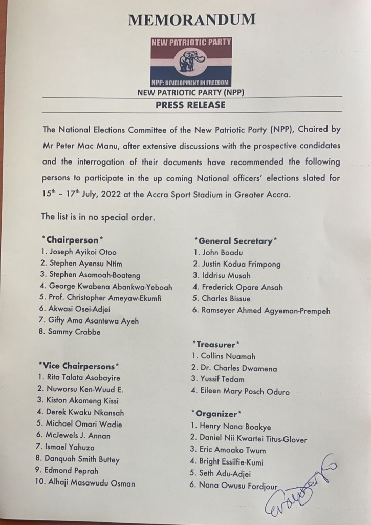 NPP Delegates Conference: John Boadu, Stephen Ntim tipped to win General Secretary and National Chairman positions NPP Delegates Conference: John Boadu, Stephen Ntim tipped to win General Secretary and National Chairman positions