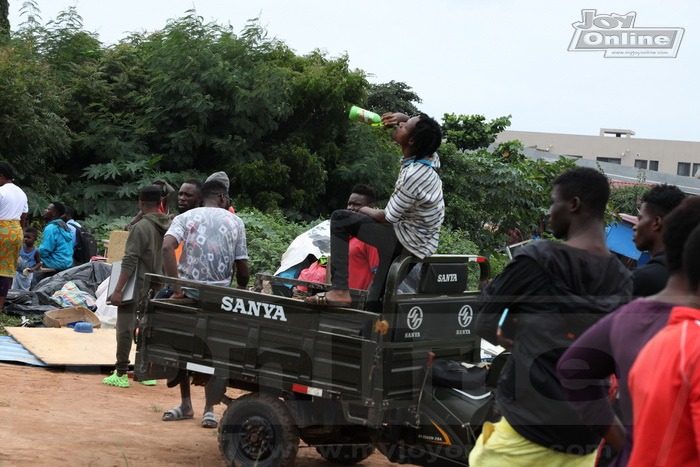 Photos: GRIDCo demolishes illegal structures under high tension lines at Bawaleshie