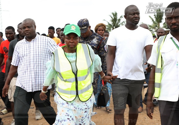 Photos: GRIDCo demolishes illegal structures under high tension lines at Bawaleshie